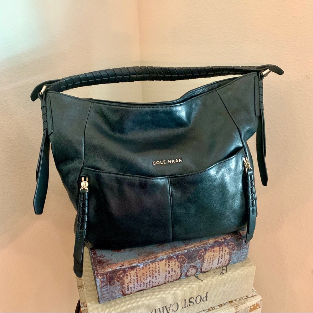 🔥 COLE HAAN  I  Black Leather Hobo 🔥